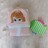 حوله تنپوش بچگانه سایز ۱۱۰ با تکهدوزی پرنسس | دخترانه و پسرانه | پنبه با جذب بالا