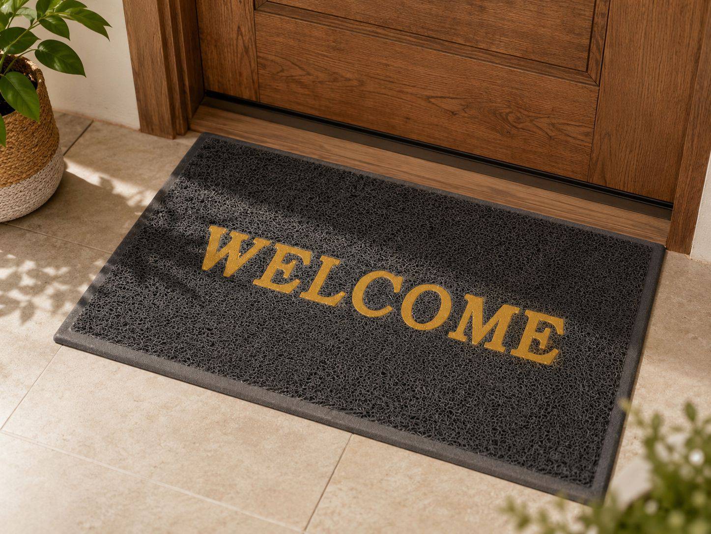 پادری Welcome ابعاد 3858 رنگ طوسی-مشکی وارداتی