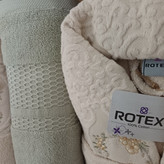 سرویس حوله ۱۰ تیکه Rotex گلدوزی و لاکچری | نباتی پستهای