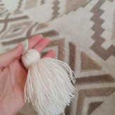 شال مبل پانچدوزی برجسته | سایز ۱۹۰×۱۳۴ | اکسسوری تزئینی مبل